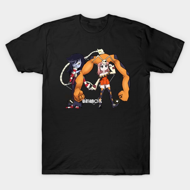 watamote x skullgirls T-Shirt by kurokihollow